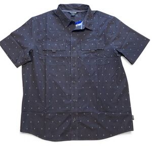 Voyager gray Patterned Casual Shirt recycled UV protect 50 water repellent new L